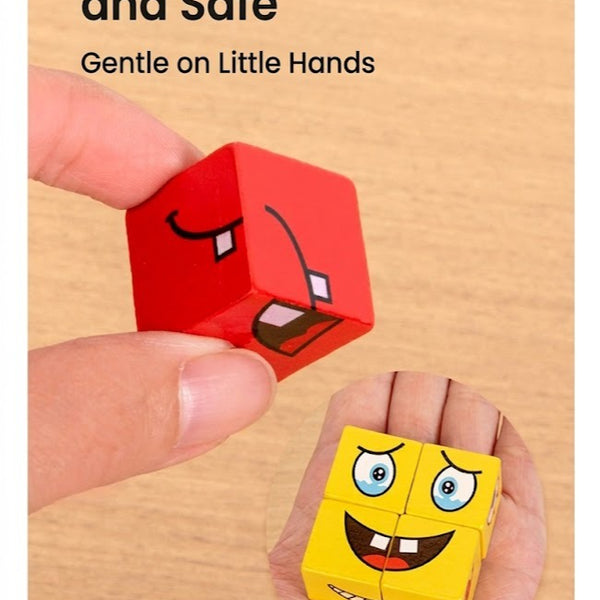 Expression Puzzle Wooden Matching Game