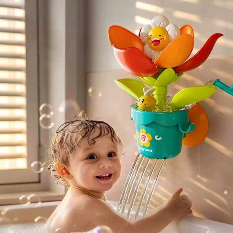 Blooming Sunflower Bath Toy with Mini Watering Can