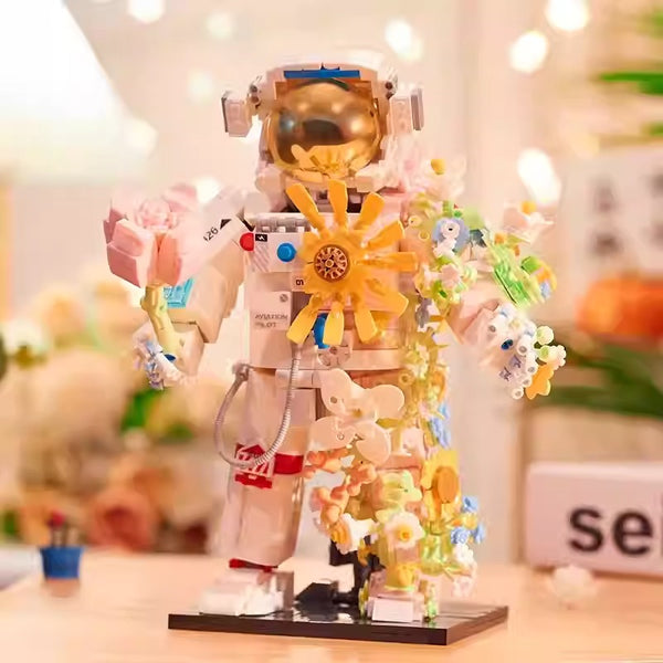 Astronaut Botanical Building Block Ornament