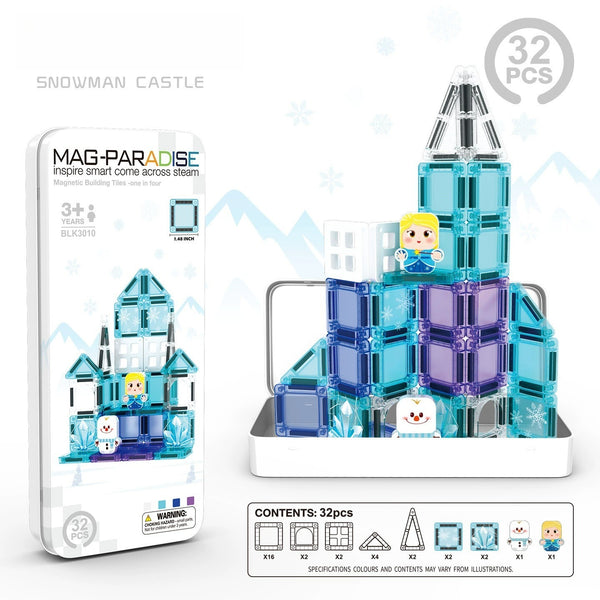 Portable Magnetic Building Tiles for Creative Play