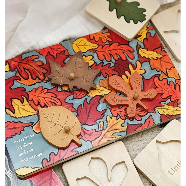 Wooden Leaf Cognition Puzzle Set