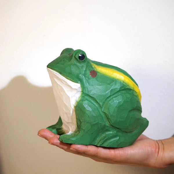 Hand-Carved Wooden Animal Piggy Bank
