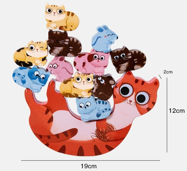 Wooden Animal Balance Stacking Game