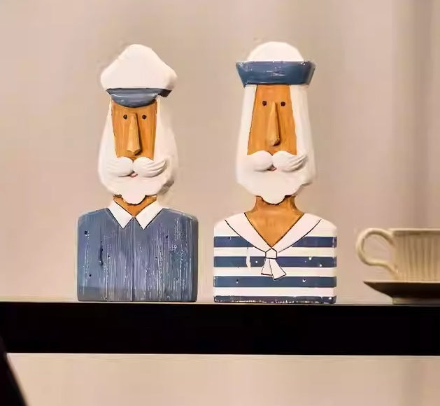 Paulownia Wood Sailor Character Ornament