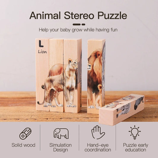 Wooden Animal Block Puzzle