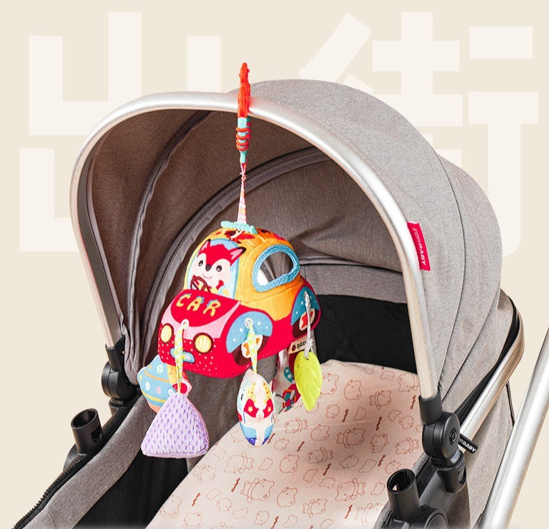 Baby Plush Sensory Stroller & Crib Hanging Toy