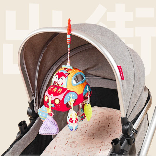 Baby Plush Sensory Stroller & Crib Hanging Toy