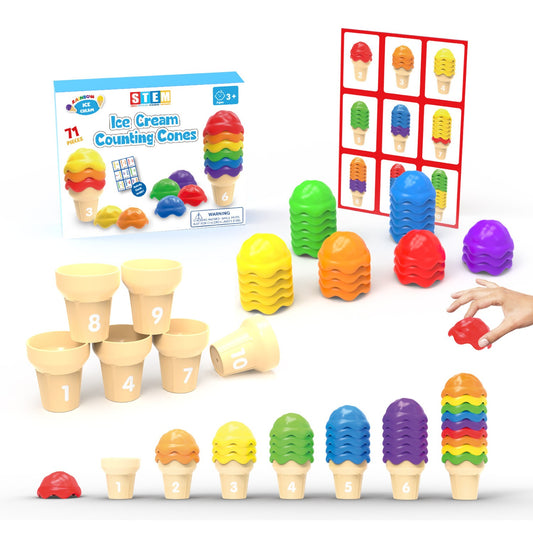 Ice Cream Stacking Cones - Early Learning Activity Set