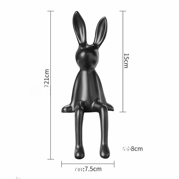 Long-Eared Sitting Rabbit Figurine