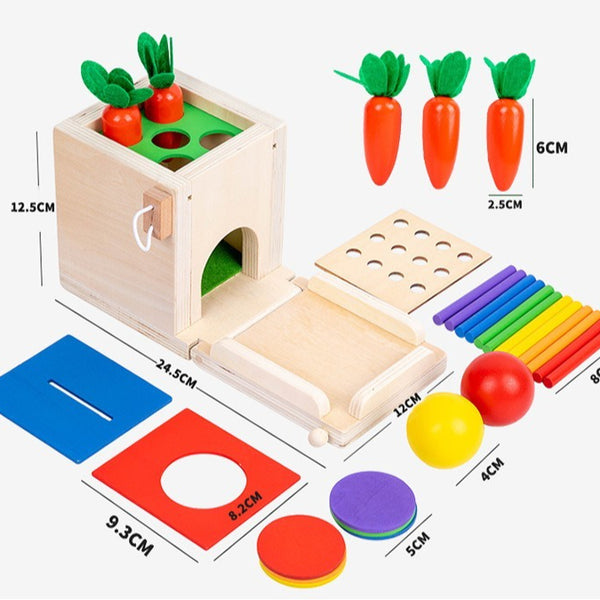 Wooden 4-in-1 Montessori Learning Box