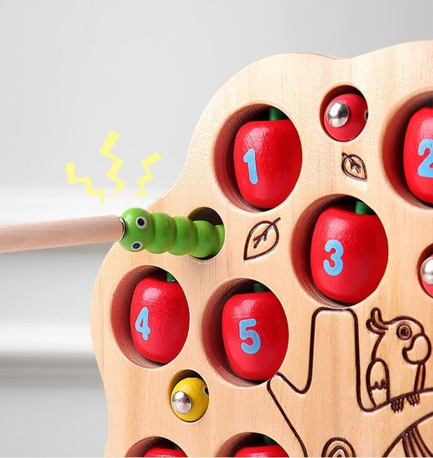 Magnetic Apple Tree Counting and Catching Toy