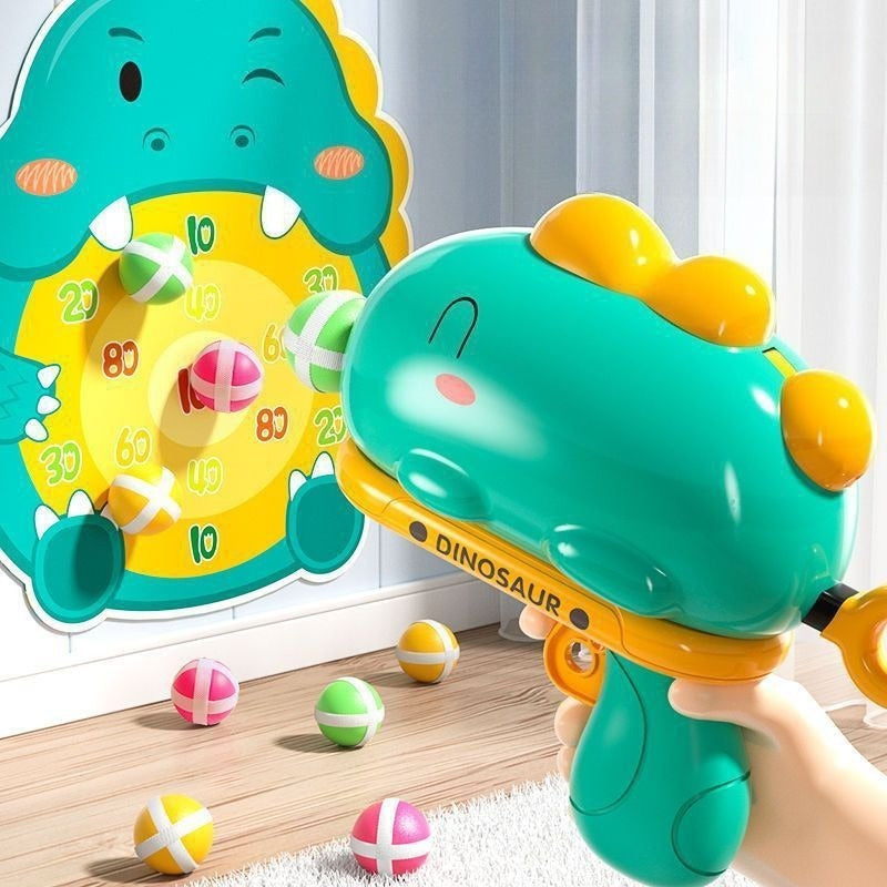 Dinosaur Sticky Ball Launcher Toy with Target Set