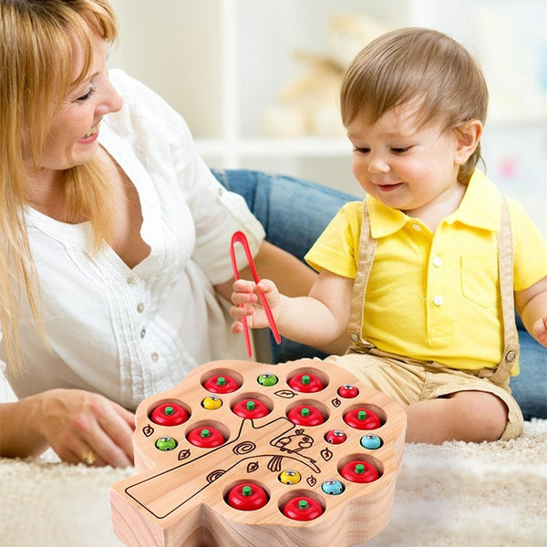 Magnetic Apple Tree Counting and Catching Toy