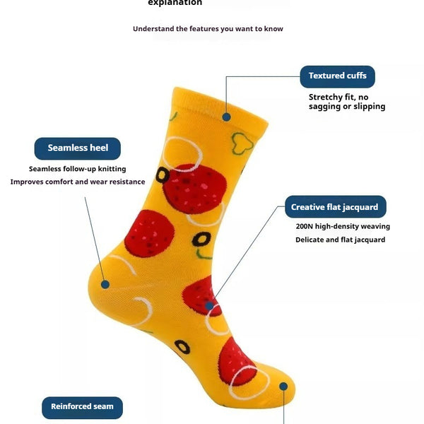 Pizza Slices Novelty Cotton Sock Set