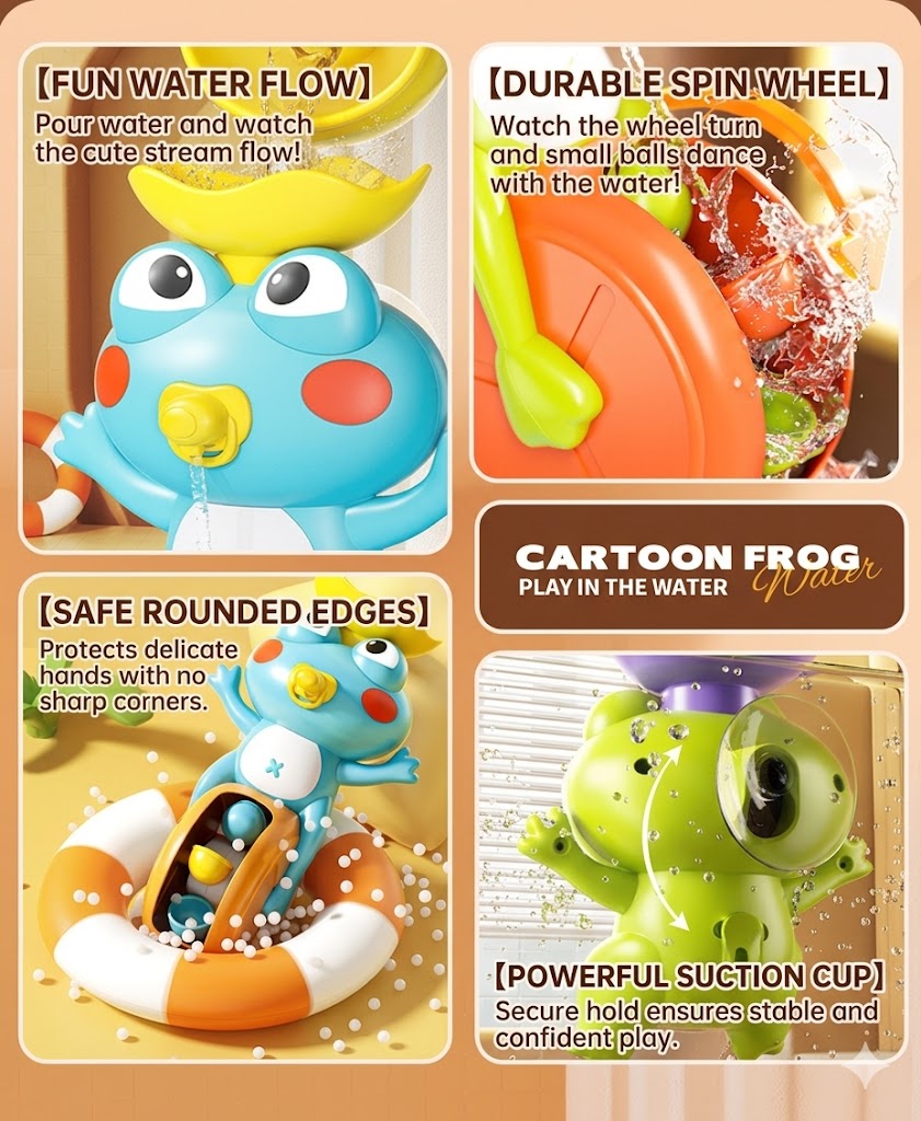 Spinning Frog Water Bath Toy