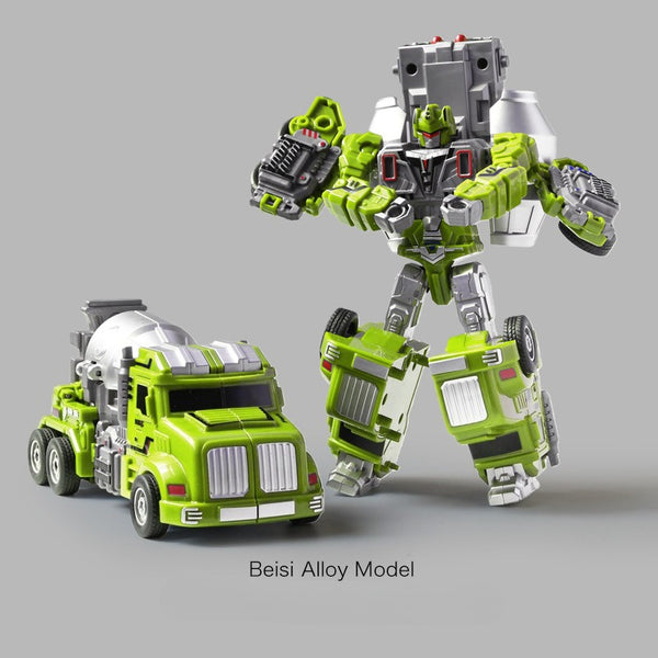 2-in-1 Transforming Cement Mixer & Robot Action Figure