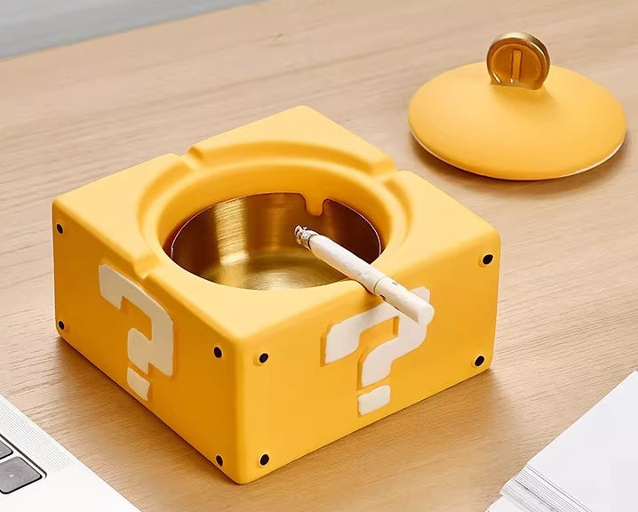 Matte Ceramic Question Mark Ashtray