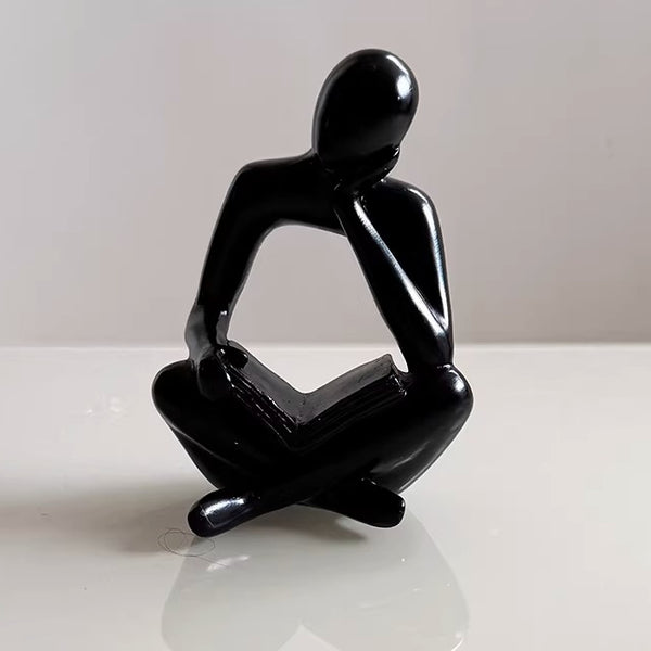 Seated Reading Figure Abstract Art Sculpture