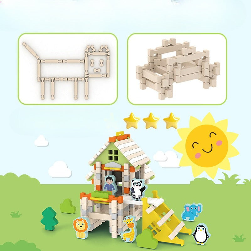 Little Architect Wooden Village Building Sets