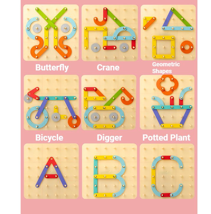 36-Peg Creative Shape and Structure Building Set