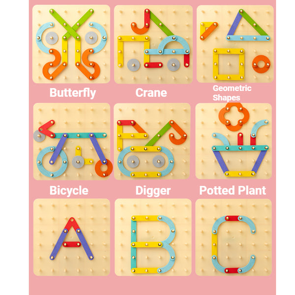 36-Peg Creative Shape and Structure Building Set