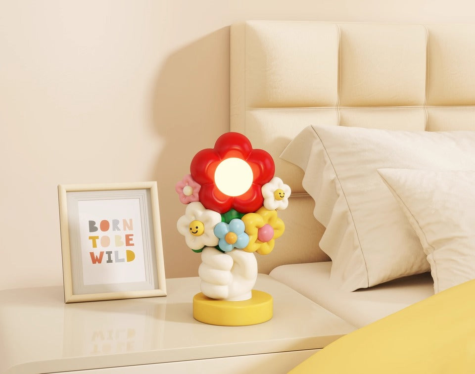 Holding Flowers Figurine Night Light