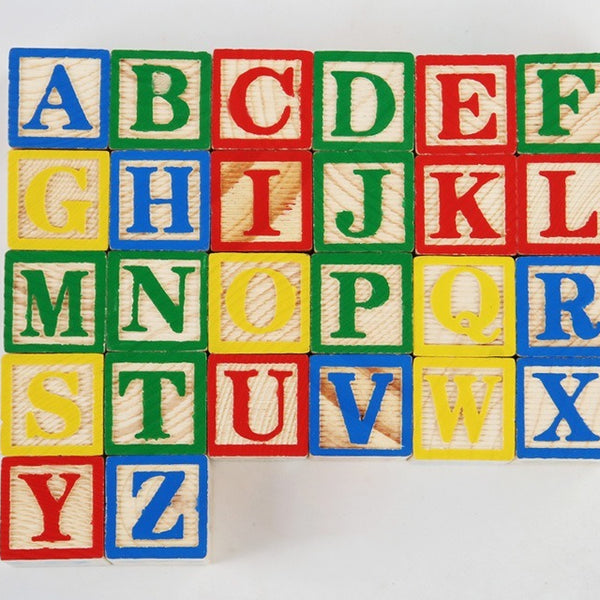 Wooden Word and Number Learning Blocks with Cards