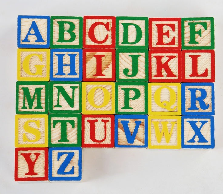 Wooden Word and Number Learning Blocks with Cards