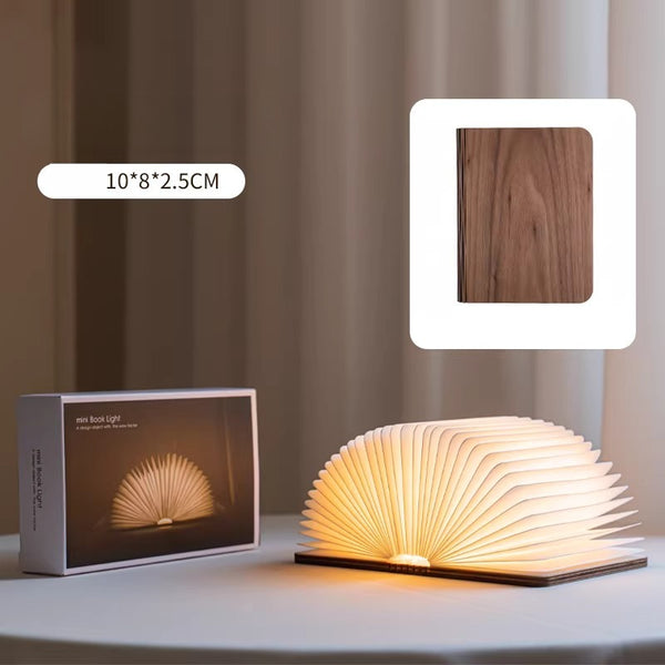 Folding Wooden Book Lamp
