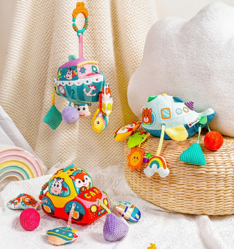 Baby Plush Sensory Stroller & Crib Hanging Toy