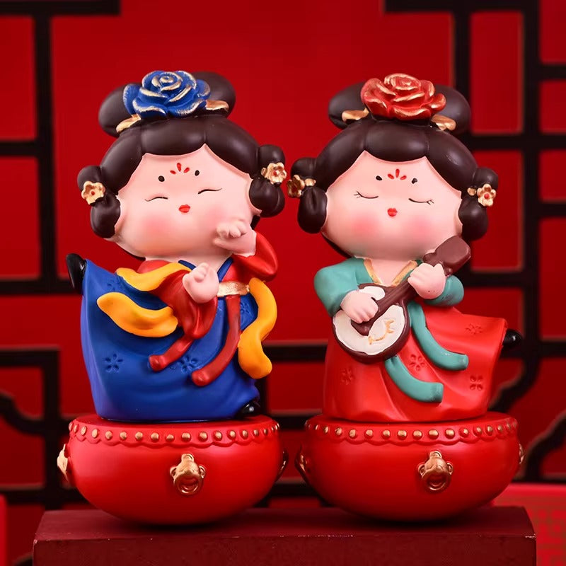 Tang Dynasty Lady Resin Tumbler Ornament
