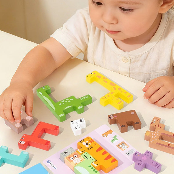 Animal Stacking Fun Wooden Block Puzzle Game