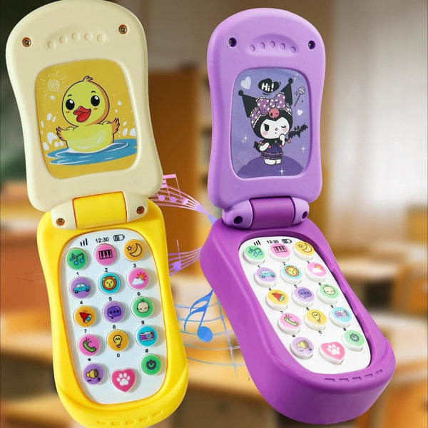 Musical Flip Phone Toy with Sound and Lights