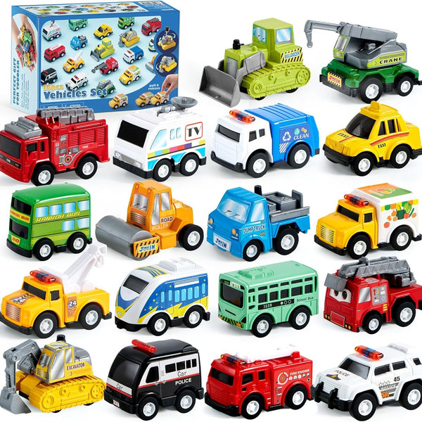 Mini Alloy Pull-Back Car Sets (4-Pack)