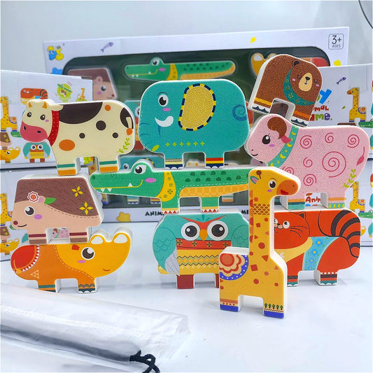 Animal Stacking Blocks Game