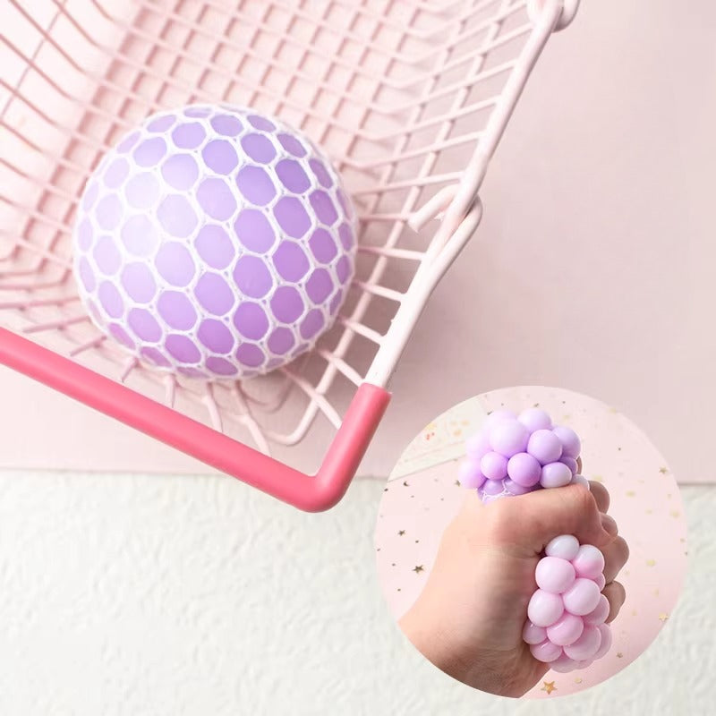 Tri-Color Mesh Grape Squish Ball