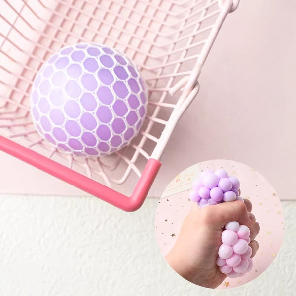 Tri-Color Mesh Grape Squish Ball