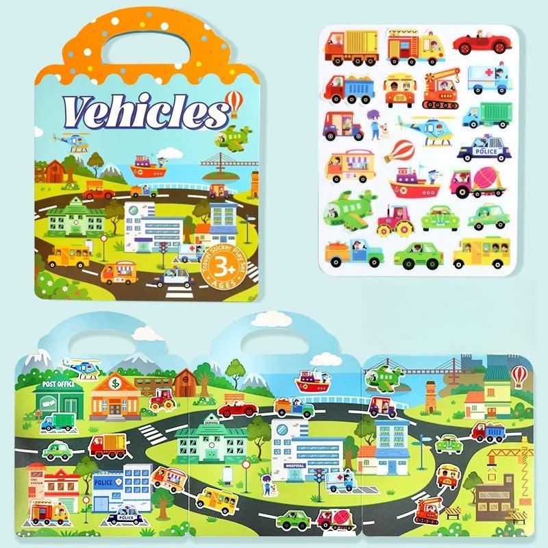 Reusable Travel Sticker Book Activity Kit