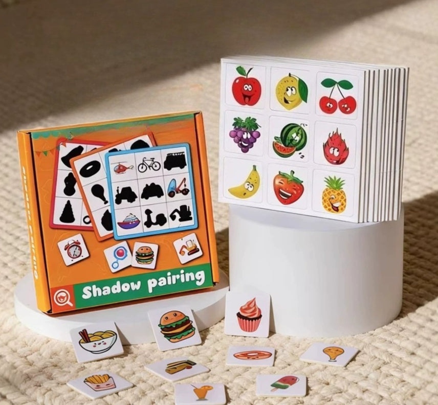 Kids' Shadow Match Puzzle Cards