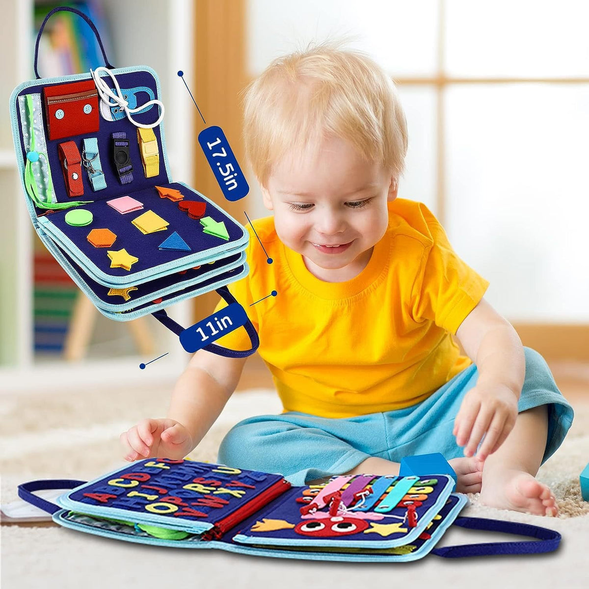 Dinosaur Adventure Felt Busy Board for Kids