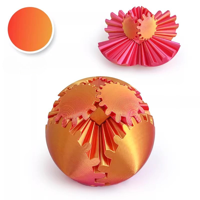 Kinetic 3D Printed Infinite Gear Sphere