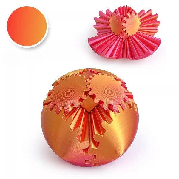 Kinetic 3D Printed Infinite Gear Sphere