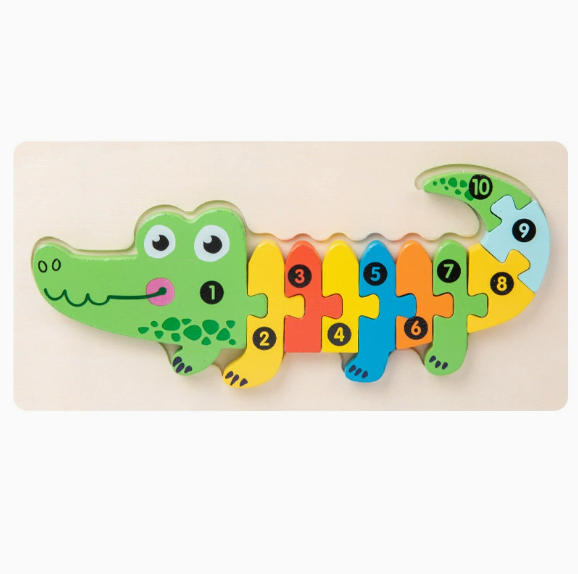 Wooden Number Jigsaw Puzzle for Kids
