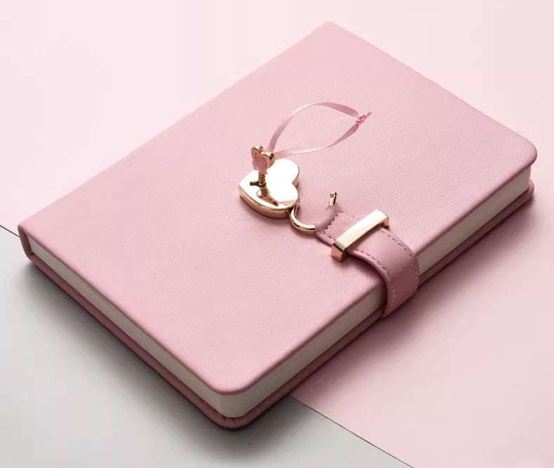Heart Lock Diary and Metal Pen Gift Set