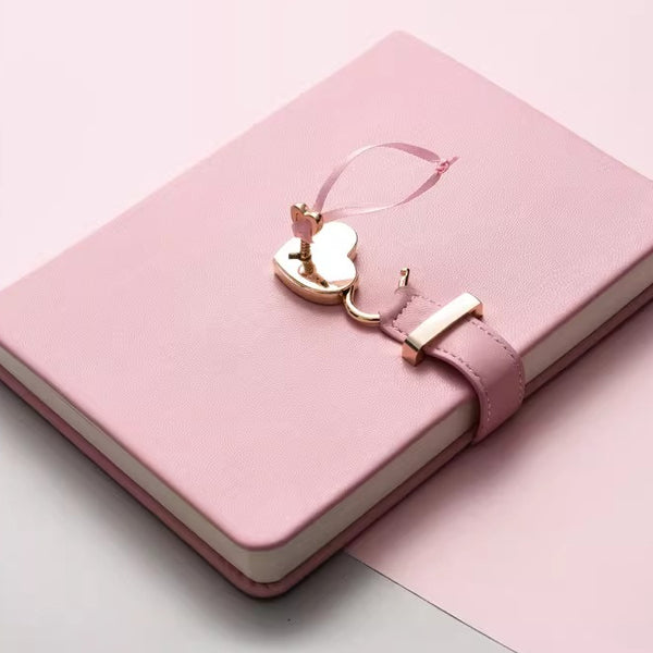 Heart Lock Diary and Metal Pen Gift Set