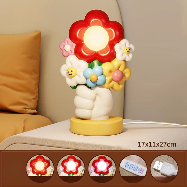 Holding Flowers Figurine Night Light