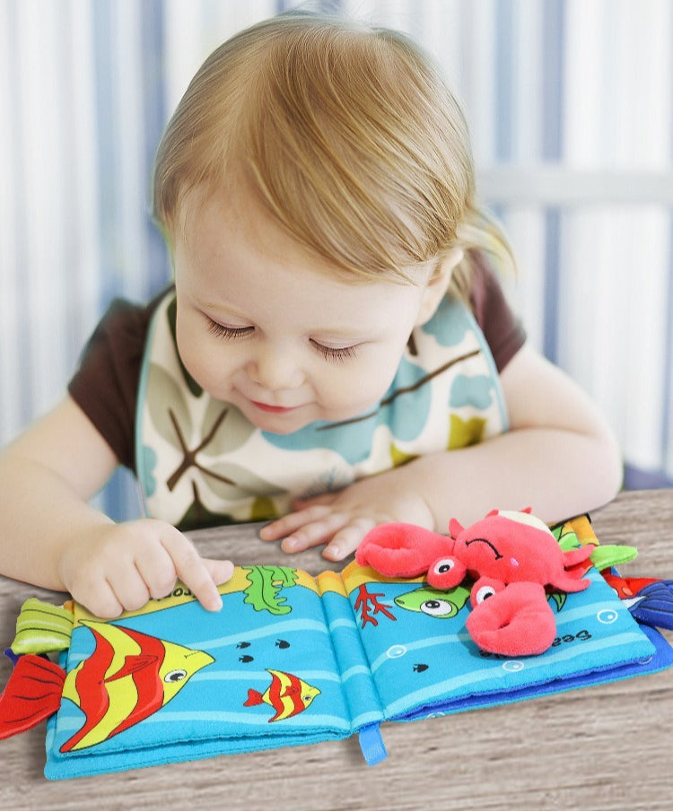 Soft Animal Tail Sensory Activity Book for Babies