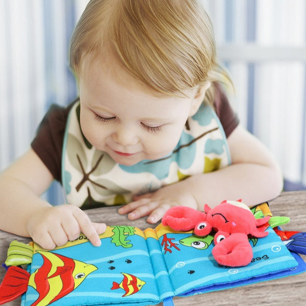 Soft Animal Tail Sensory Activity Book for Babies