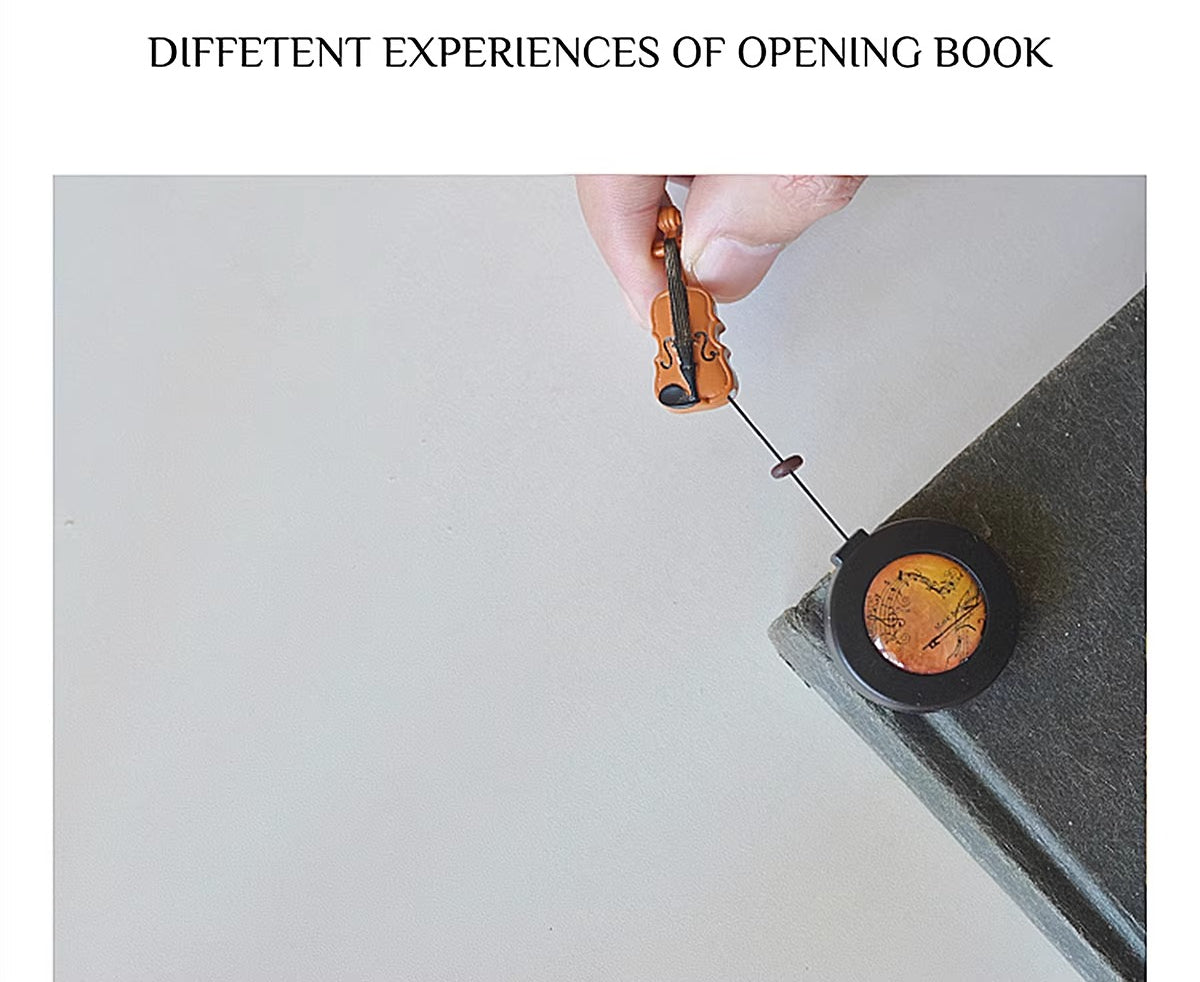 Retractable Violin Musical Bookmark
