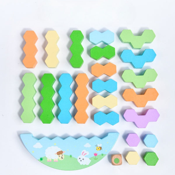 The Wobble & Stack Wooden Balance Challenge